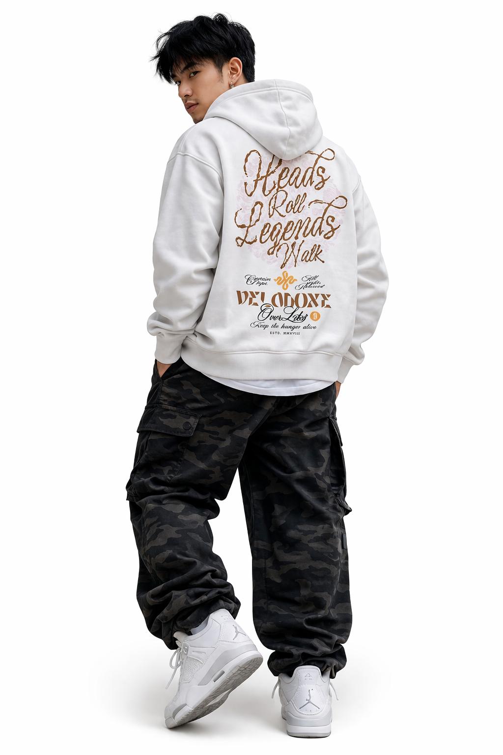 Sudadera blanca Velanoxe