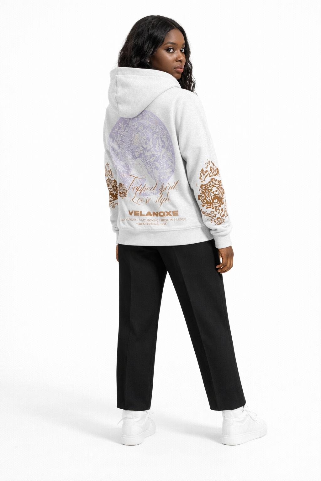 Sudadera gris Velanoxe